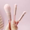 7pcs/10pcs Pink Handle Travel Makeup Brushes Synthetic Foundation Powder Eye Shadows Mini Makeup Brush Set with Brush Bag