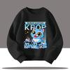 Детская одежда K-pop Охотники на демонов Мультяшный принт 3-12 лет Новый стиль Детская спортивная футболка с круглым вырезом Милый повседневный топ для девочки