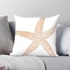 Orange Starfish Square Pillowcase Polyester Linen Velvet Creative Zip Decor Pillow Case Sofa Cushion Cover