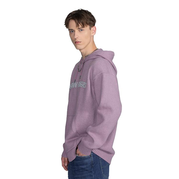 Lee Knitwear Men's Light Purple Hooded Moderate Other LMT003749100207A01726