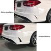 AM-Спойлер боковой накладка заднего бампера Для Mercedes Для Benz C-Class Универсал S205 C180 C200 Для AMG Черный