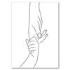 Abstract Line Mom Baby Hand Heart Minimalist Wall Art Canvas Painting Nordic Posters And Prints Wall Pictures Kids Room Decor