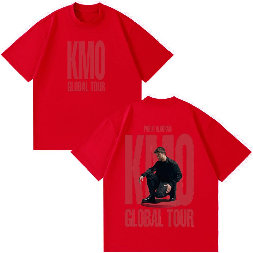 Singer Pablo Alborán Kmo Global Tour 2026 Print T Shirt Men Women Hiphop Tshirts Shortsleeved Loose Aesthetic Trendy T Shirts