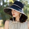 Удлиненный край складной ремень шляпа-ведро для женщин уличный солнцезащитный костюм веревка солнцезащитная шляпа уличный дорожный козырек