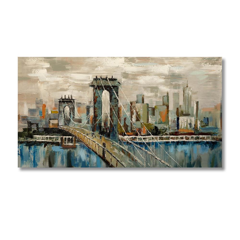 Скандинавский городской пейзаж, репродукция картины маслом, современные холсты, постеры и принты, настенная художественная картина для декора гостиной