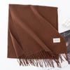 Solid Color Imitation Cashmere Scarf Women's Winter Warm Shawl Neck Scarves