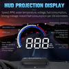 Автомобильный HUD OBD дисплей датчика лобового стекла проектор дисплей температуры автомобильная электроника система предупреждения о превышении скорости аксессуары 2024
