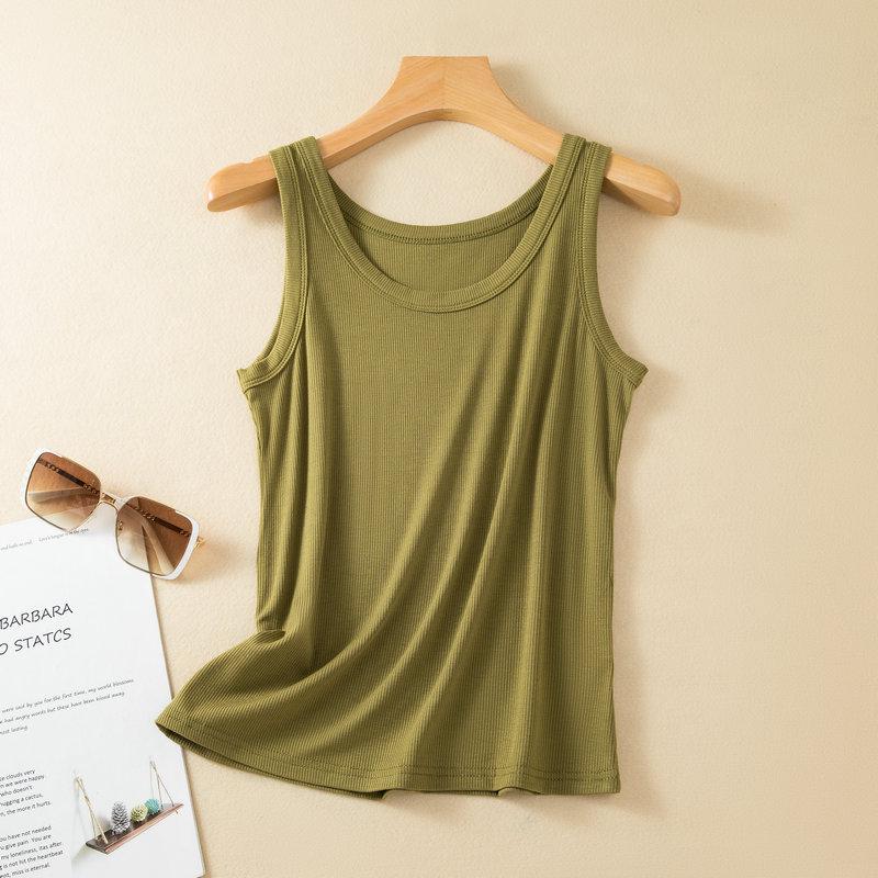 Женская облегающая майка из модала - весна/лето, универсальный тонкий топ из нитей