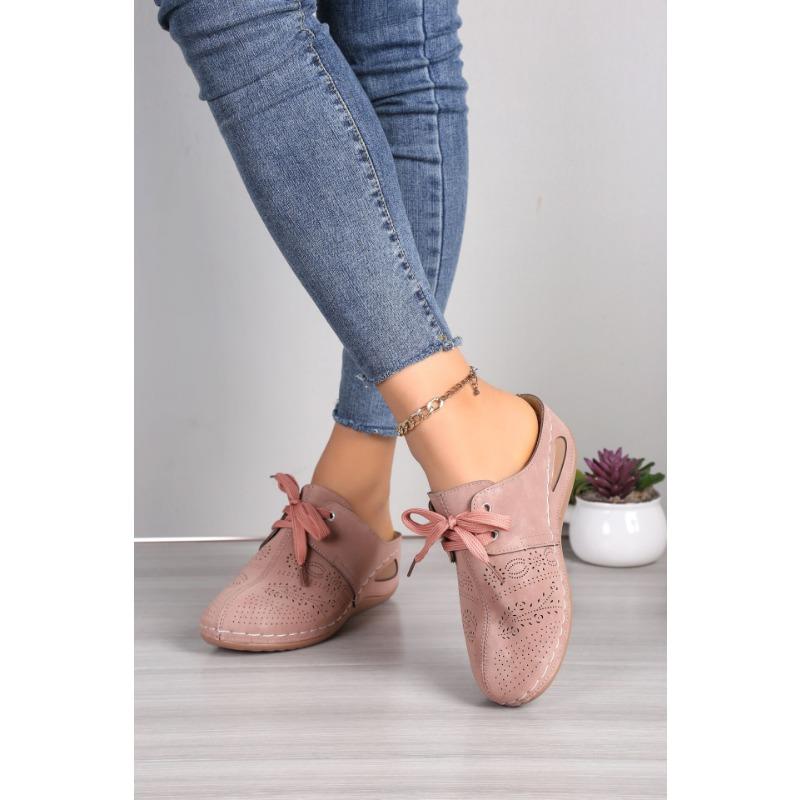 Baotou Half Slippers with Strap, Slope Heel, Women's Cool Drag, Large Hollow Sandals