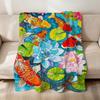 Modern fashion retro opulent flowers luxury Flannel soft warm plush blanket sofa living room hogar bed gift home Car portable