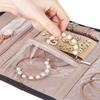 Foldable Jewellery Storage Bag with Zipper Jewelry Case  for Rings/Necklace/Earrings