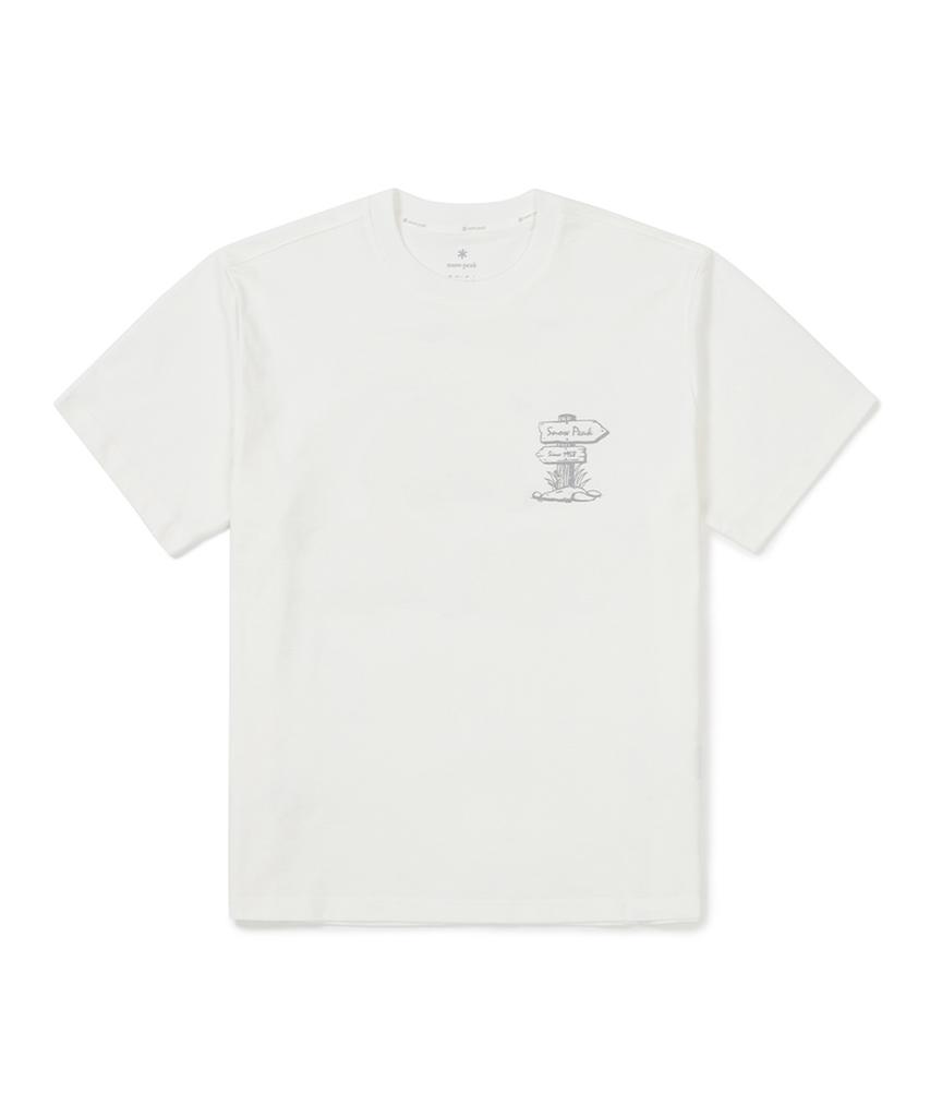 SNOWPEAK APPAREL Футболка с коротким рукавом Camper из Sorona (S25Mmfts06) Белый с оттенком