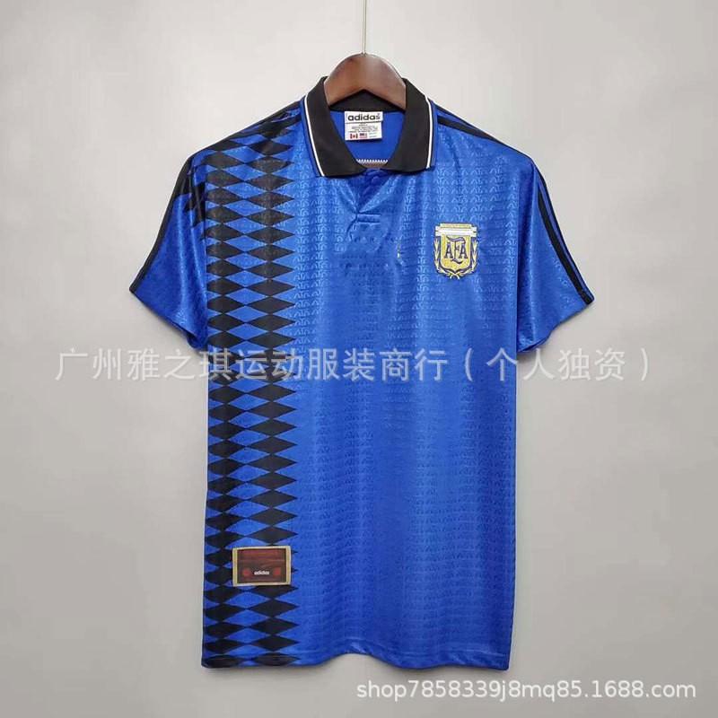 Retro Argentina National Team Soccer Jersey Vintage Football Shirt Men Women Modal Short Sleeve Training Top