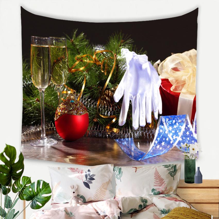 Рождественский новогодний декор, гобелен, гобелен со свечой, настенный художественный гобелен, декор для спальни, домашний декор для гостиной, подарок на Новый год