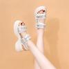 2025 Summer Sports Sandals Women's New Heightening Small Fragrant Wind Velcro Sweet Sequins Casual Platform Beach Shoes