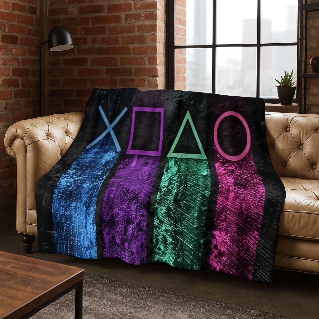 2026 New Gamer Zone Game Controller Flannel Blanket,Warm and Cozy Soft Throw Blanket for Home Bedroom Bed Sofa Picnic Cover Kid