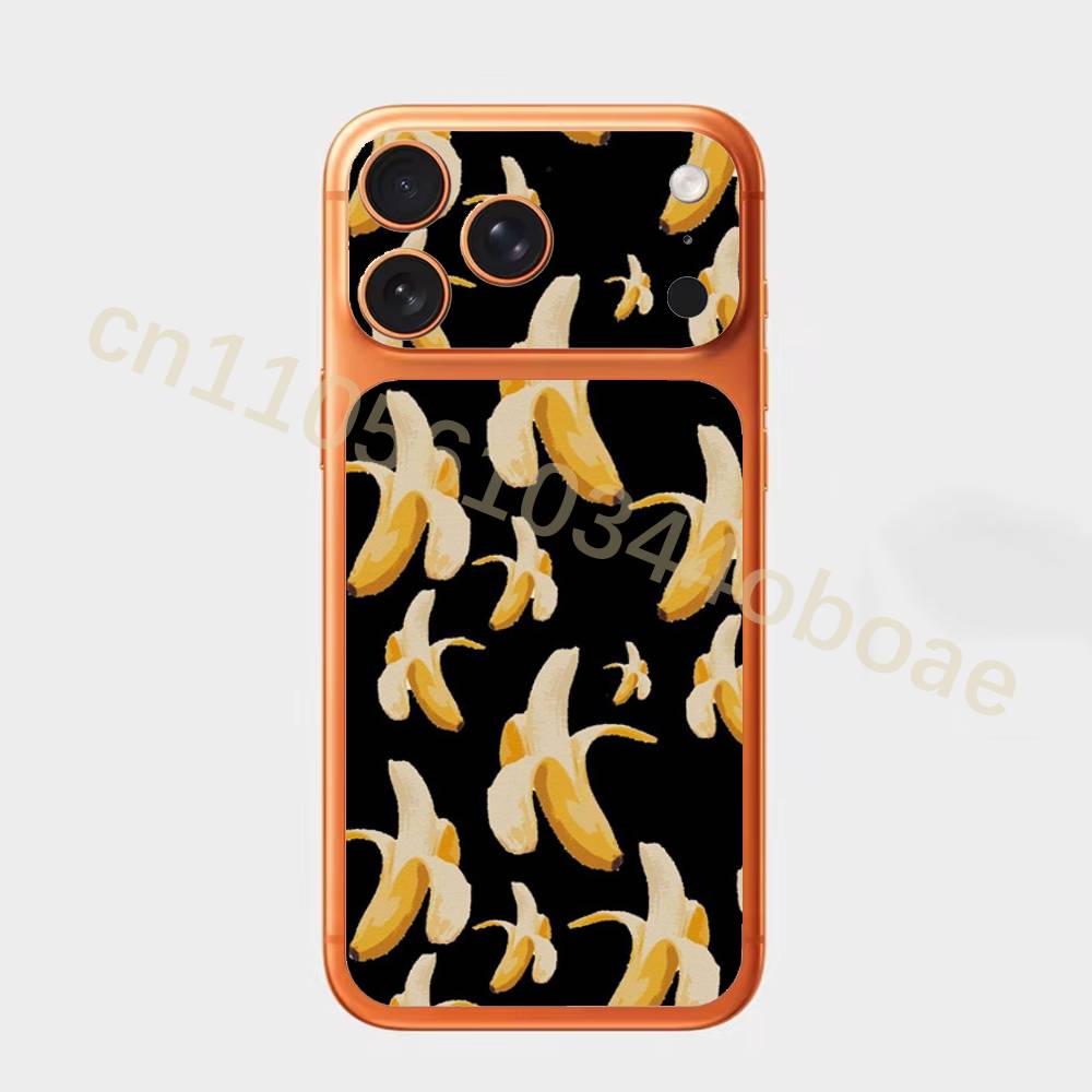 Банан Для Apple iPhone 17Pro, 17Pro Max Задняя крышка аккумулятора с наклейкой-скином для камеры Задняя защитная пленка-стикер