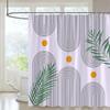 Abstract Mid Century Shower Curtain Arch Sun Moon Minimalist Geometric Curve Stripes Fabric Christmas Landscape Bth Curtain Hook