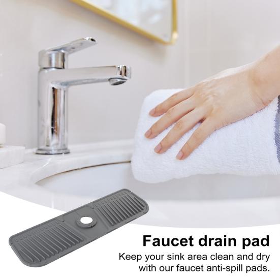 Силиконовый коврик для крана, обернутый вокруг смесителя, защита от брызг, сухая сушилка для кухни, ванной комнаты, столешницы, складной поддон для слива, многоцелевая раковина