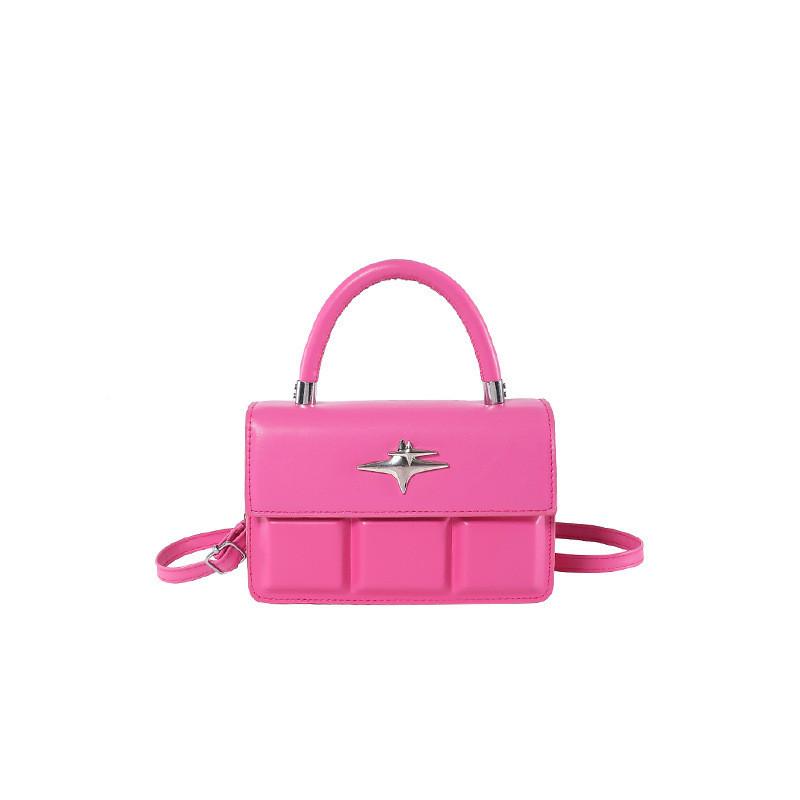 Stylish Black Pu Mini Handbag For Women With Lock Closure And Casual Design