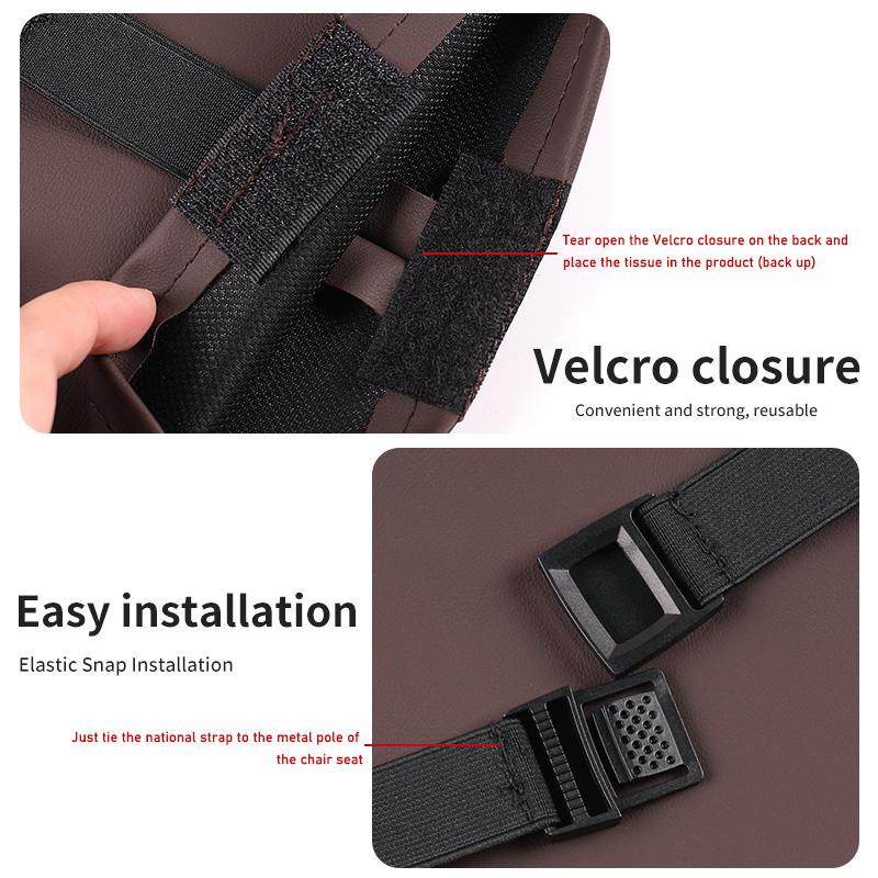 Leather Car Tissue Storage Bag Back Seat Hanging Tissue Box RR39 For Volkswagen VW Passat B5 B5.5 2000- 2007 2008 2009 2010 Touareg