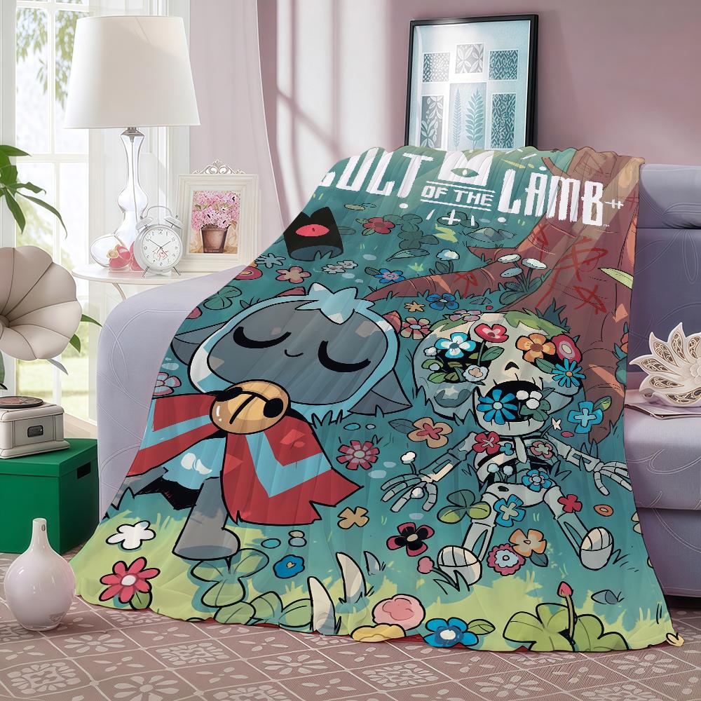 Game Cult Of The Lamb Blanket Soft and Skin Friendly For Couch Bed Napping Bedspread All Seasons Comforter
