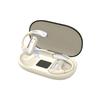 Meisei Air Conduction Bluetooth Does Not Block Your Conduction Ear Open Single Clear Compatible with iPhone Beige Earphones, 5.3 Headset, Ears,