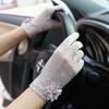 Sunscreen Gloves Women's Thin Driving and Riding Non-slip and Breathable Spring and Summer Elegant Lace UV-proof Gloves