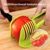 1pc, Tomato Slicer Tool, Lemon Cutter Tool, Lemon Slicer Holder, Tomato Slicer Holder, Lemon Cutter Holder, Round Fruit Tongs, Egg Slicer