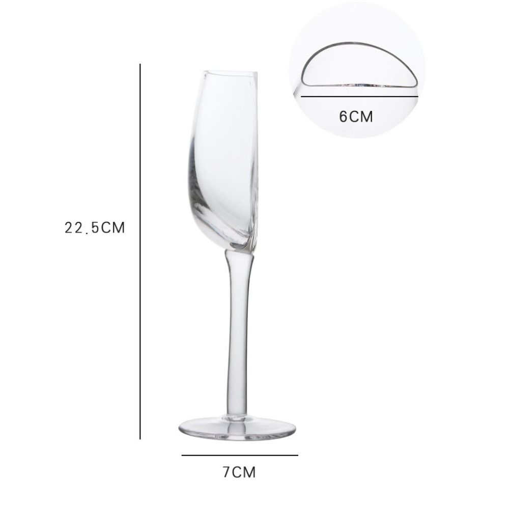 Creative Clear Half Wine Glass Long Stemmed Vintage Half Goblet 140ml Champagne Glasses Pub
