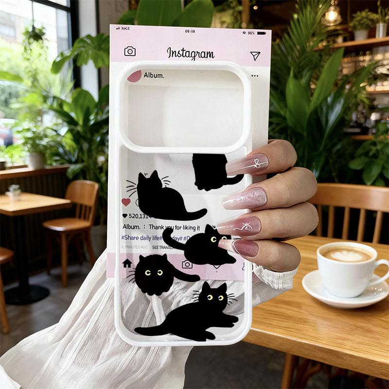 Cool Cartoon Black Cat Phone Case For IPhone 17 Air 17Pro 17ProMax 17 Pro Max Lovely Hard PC Shells Fundas for iPhone 17 Case