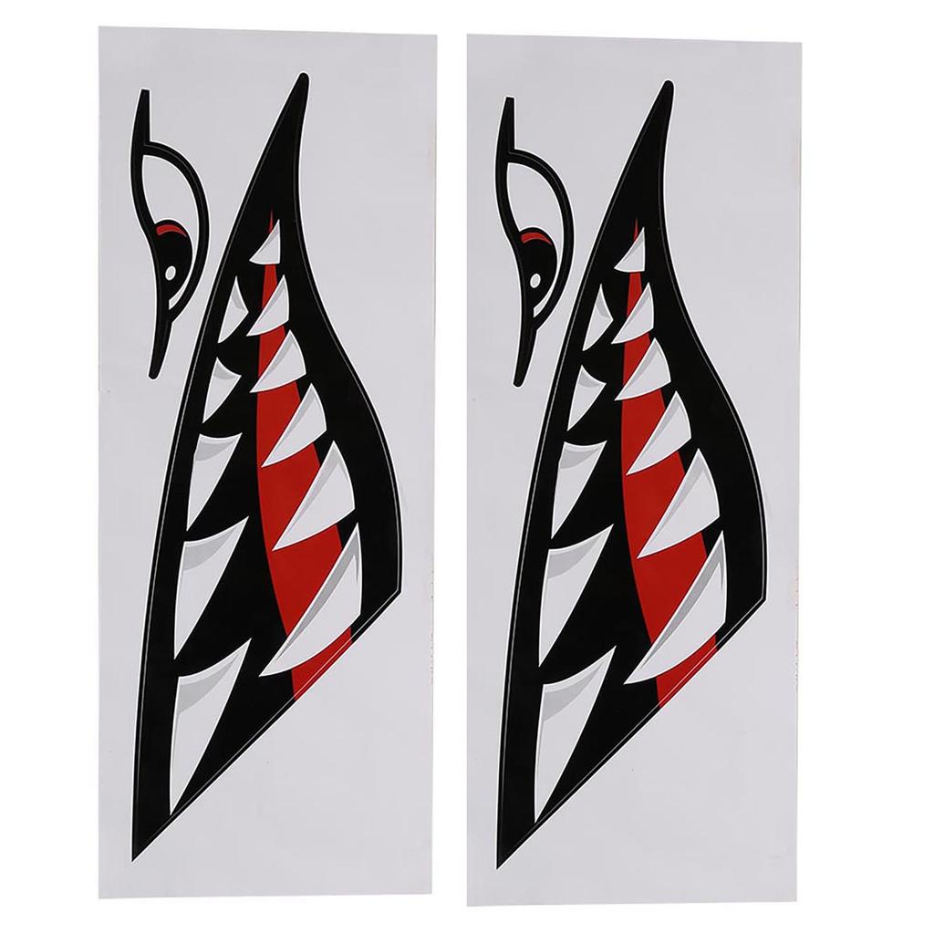 2 шт. Водонепроницаемая DIY Смешная наклейка-декаль с пастью акульих зубов для автомобиля, каяка, лодки, грузовика, украшение