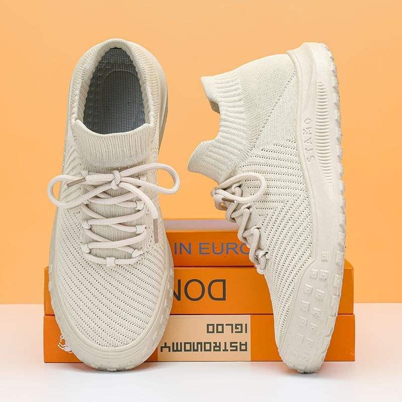 Men's 2025 Summer Mesh Breathable Non-Slip Sock Sneakers with Thick Sole