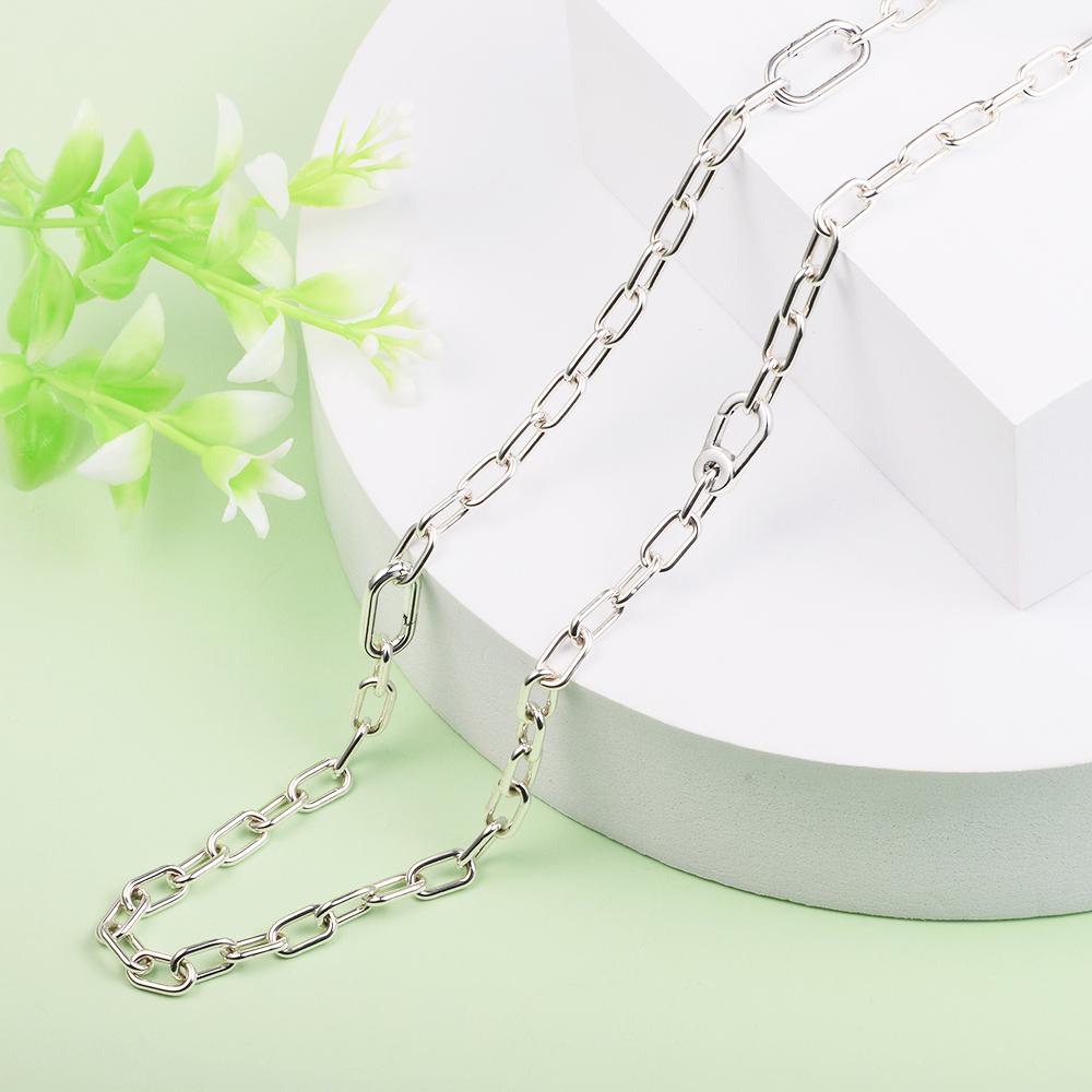 Цепочка Me Link Femme, ожерелье из стерлингового серебра 925 пробы для женщин, модные ювелирные изделия, изготовление своими руками, Pulseira Feminina, новинка