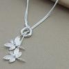 Dragonfly Pendant Necklace 925 Sterling Silver Snake Chain Wedding Jewelry