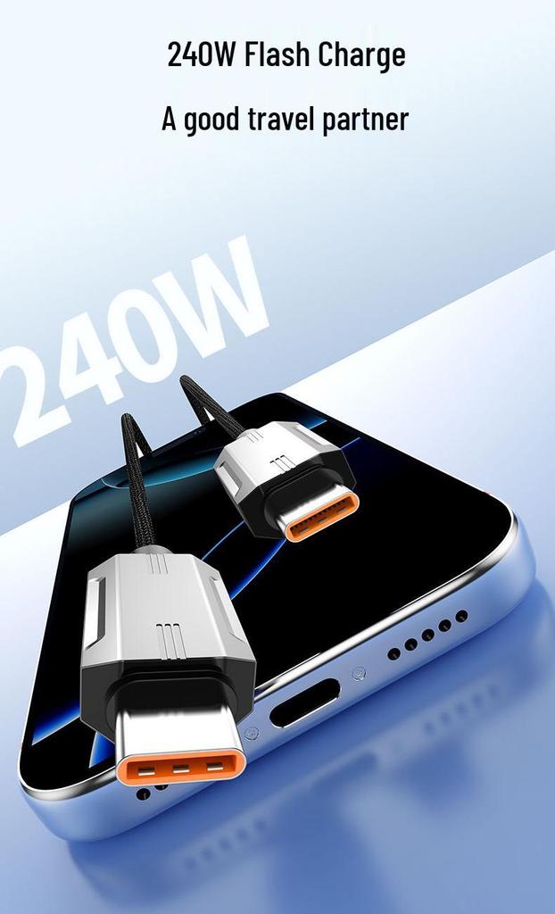 240 Вт Магнитный Втягивающийся Двойной Type-C Зарядный Кабель для Huawei и iPhone 17