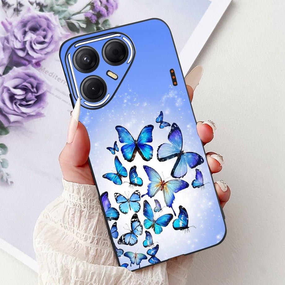 Черный Силиконовый Чехол Для Tecno Pova 7 4G 5G / Pova 7 Pro Pova7 Ultra Neo Funda Дизайн Кошка Цветок Дракон Бампер Мягкая Capa