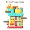 Toddler Six-sided Busy House with LED Light Fine Motor Skills Multi-functional Kids Sensory