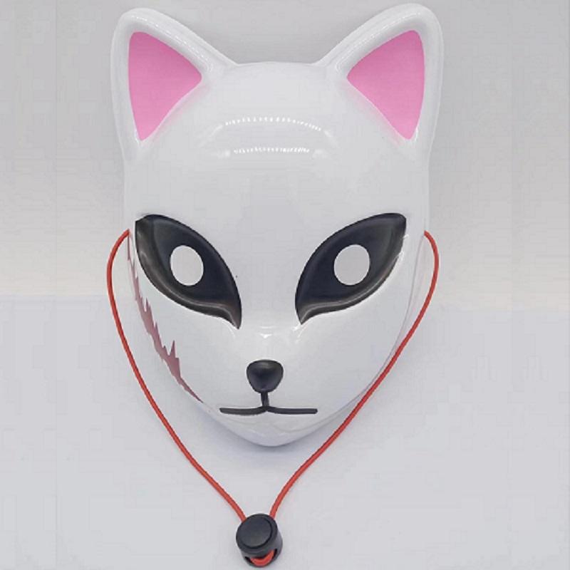 Demon Slayer Masks Tanjiro Rabbit Party Scar COS Fox Full Face Headgear Naruto Mask