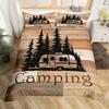 Camping Bedding Set Full King Size Cartoon Rv Camping Car Duvet Cover Set Camper Accessories For Travel Trailers Comforter Cover