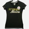 Футболка Pittsburgh Steelers NFL Женская Средняя Черная С Названием Команды Повседневная