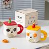 Керамическая чашка Wind High-Value с крышкой в подарочной коробке, милая офисная пара, чашка для воды, креативный сувенир