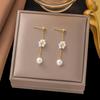Elegant Retro Stainless Steel Earrings with Exaggerated Design for Women