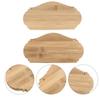 2pcs Creative Bamboo DIY Door Sign Welcome Hanging Tag for Store (Wood Color) Bamboo Signs Blank Signs