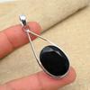 Gorgeous Black Spinel Gemstone Solid 925 Sterling Silver Handmade Pendant For Her