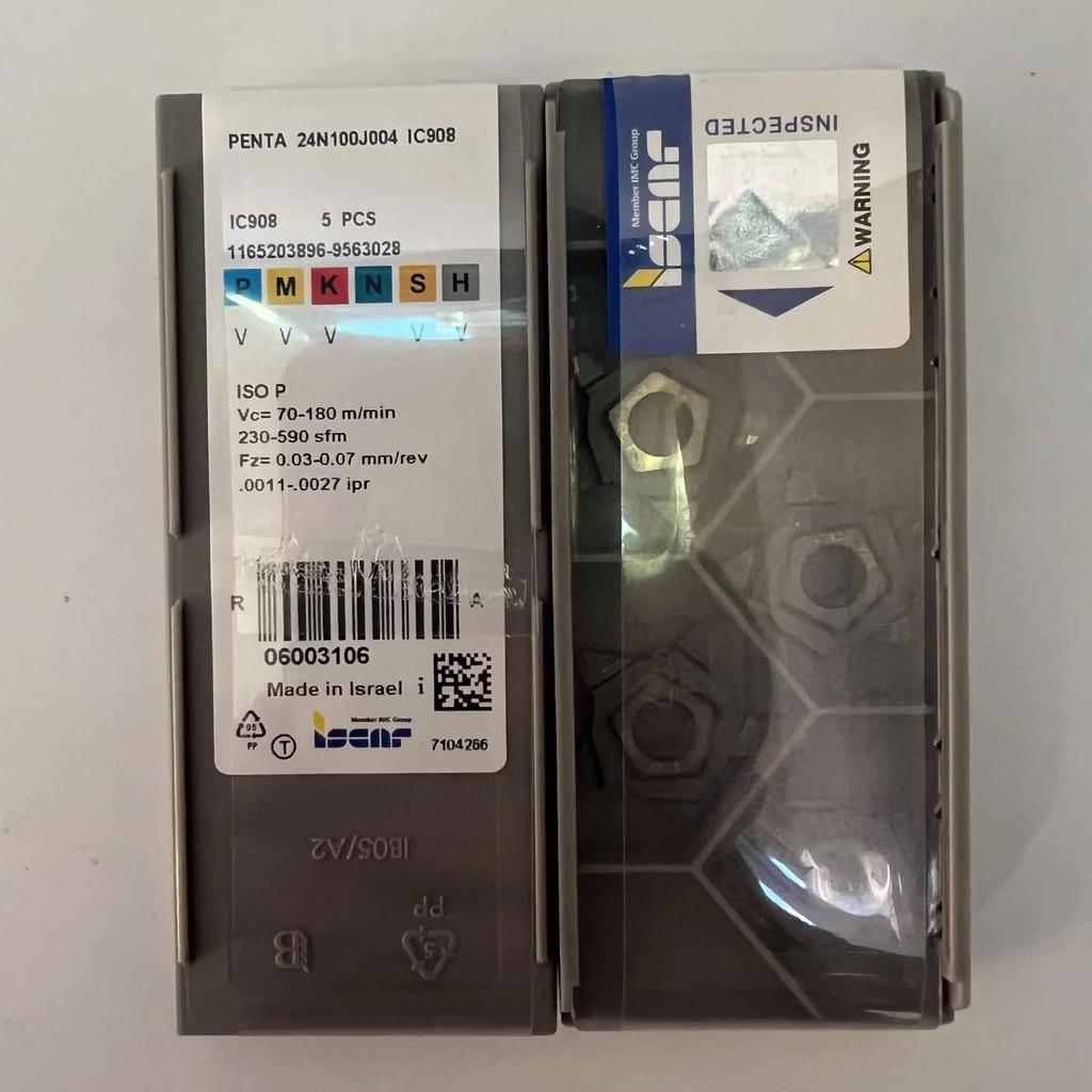 ISCAR / PENTA 24N100J004 IC908 /Industrial Indexable Carbide Inserts 5 PCS