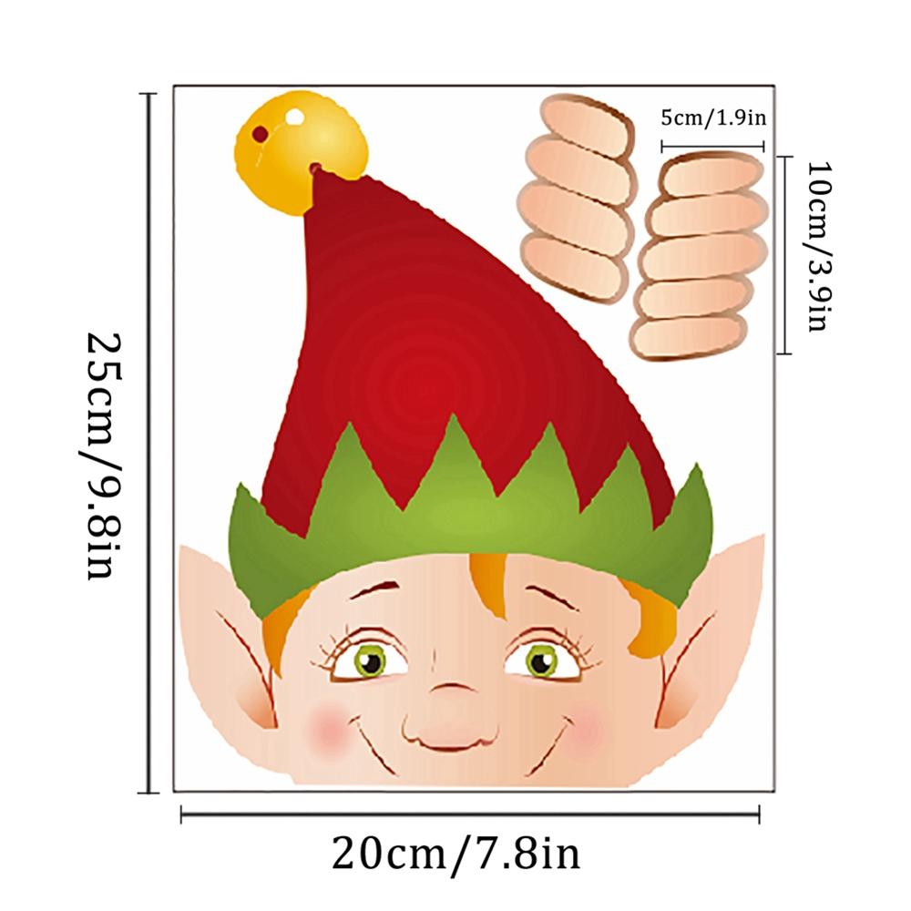 Decorative DIY Christmas Fence Peeker Festival Garden Hanging Decoration Home Outdoor Garden Patio Fence Lawn Sign Decorations