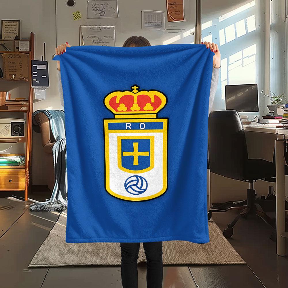 1PC Real Oviedo Patterned Flannel Blanket Suitable For All Seasons for Home Decor Warmth and Comfort Gifts Holiday Present