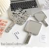 Electroplated Handle Makeup Mirrors Beauty Portable Round Hand Square Hand S/M/L Make Up Mirror