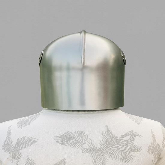 Medieval Barbute Bascinet Helmet Handmade Steel Armor Helmet LARP Reenactment Knight Cosplay Halloween Gift, for Him